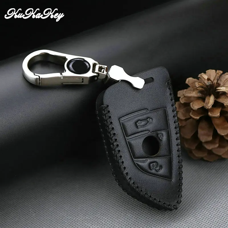 Кожаный чехол для автомобильных ключей защитный кожух BMW X5 F15 X1 F48 X6 E71 F16 G30 E90 E60 F11 F07