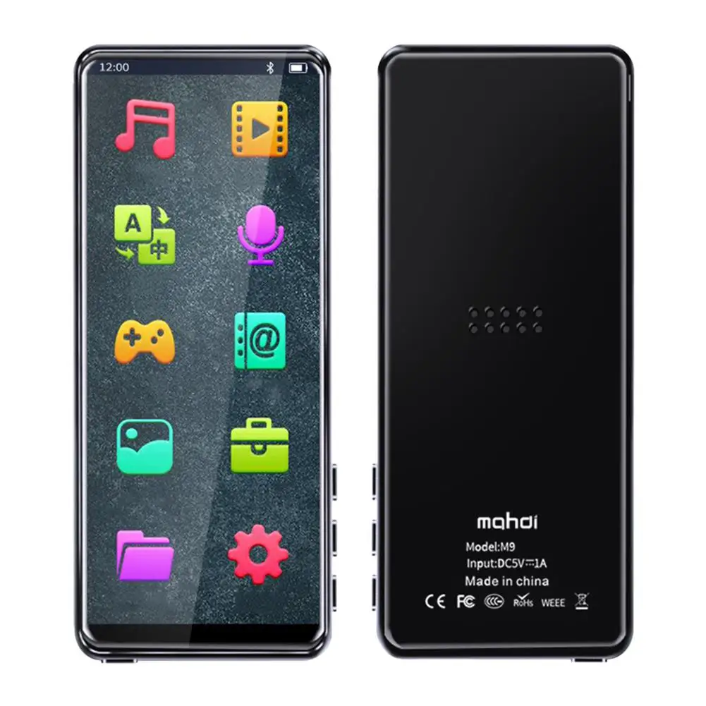 Mp3 плеер с Bluetooth 8 ГБ Hi Fi металлический портативный музыкальный полноразмерный