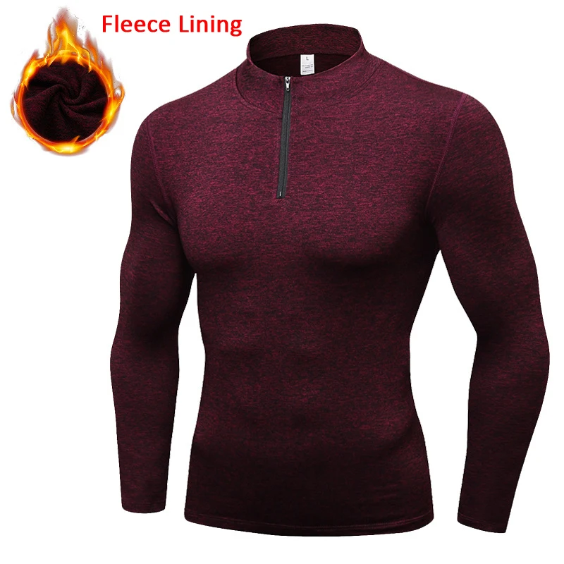 Мужская быстросохнущая рубашка на флисовой подкладке с длинными рукавами молнии