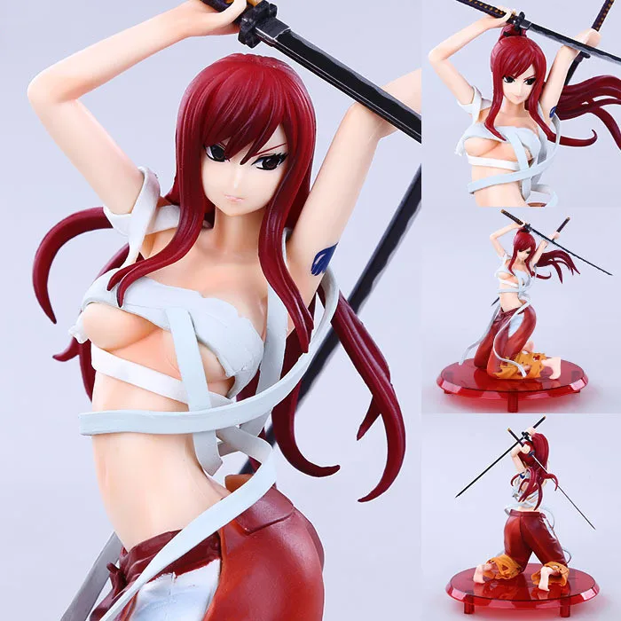 

18CM Anime Sexy Girls Doll Action Figure Collectible Model Adult Toys Doll Japan Fairy Tail Erza Scarlet PVC Unisex FSD 1/6