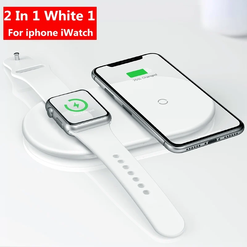 Baseus 3 в 1 Qi Беспроводное зарядное устройство для Airpods Apple Watch 4 3 2 1 iWatch быстрая Беспроводная зарядная площадка для iPhone 11 Pro Xs Max X - Цвет: 2 IN 1 White Type 1