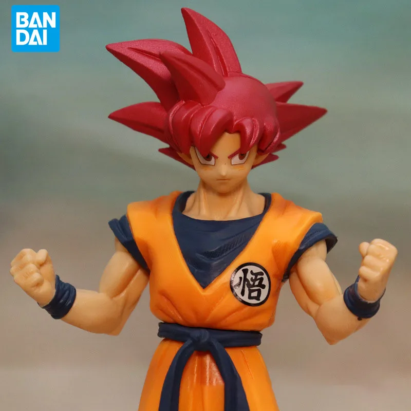 

BANDAI Genuine Action Figure Dragon Ball Super Red-haired Son Goku Action Figure Model Decoration Gift