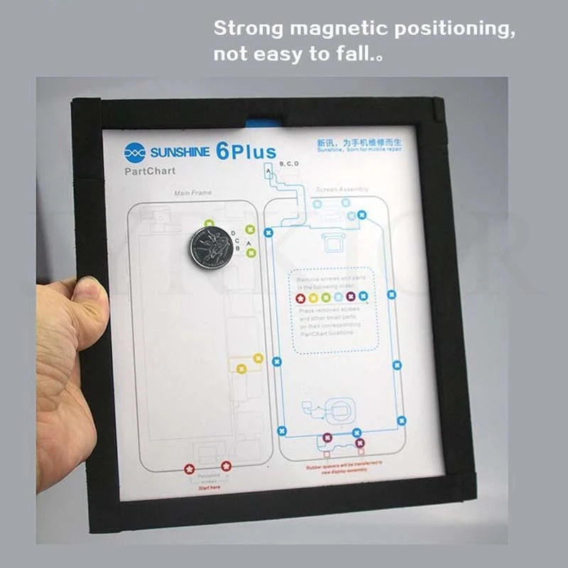 Sunshine For iPhone 6/6s/7/8/X XS MAX XR Universal Magnetic Memory Board Figure Adsorption Pad Positioning Screw Mat | Инструменты