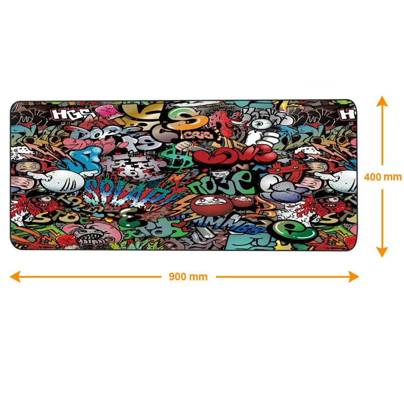Graffiti 40cmx90cm Игровой коврик для мыши геймерский компьютерный коврик для мыши RGB большой коврик для мыши XXL большой коврик для мыши пользовательский игровой стол коврик с подсветкой Клавиатура коврик для мыши - Цвет: Graffiti 40cmx90cm