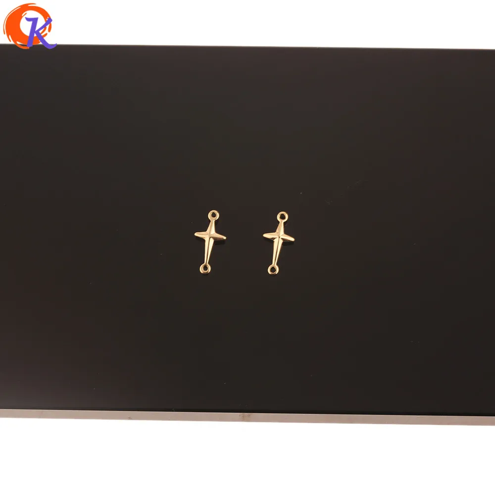 

Cordial Design 100Pcs 7*13MM Jewelry Accessories/Hand Made/Earrings Connectors/Genuine Gold Plating/DIY Making/Earring Findings