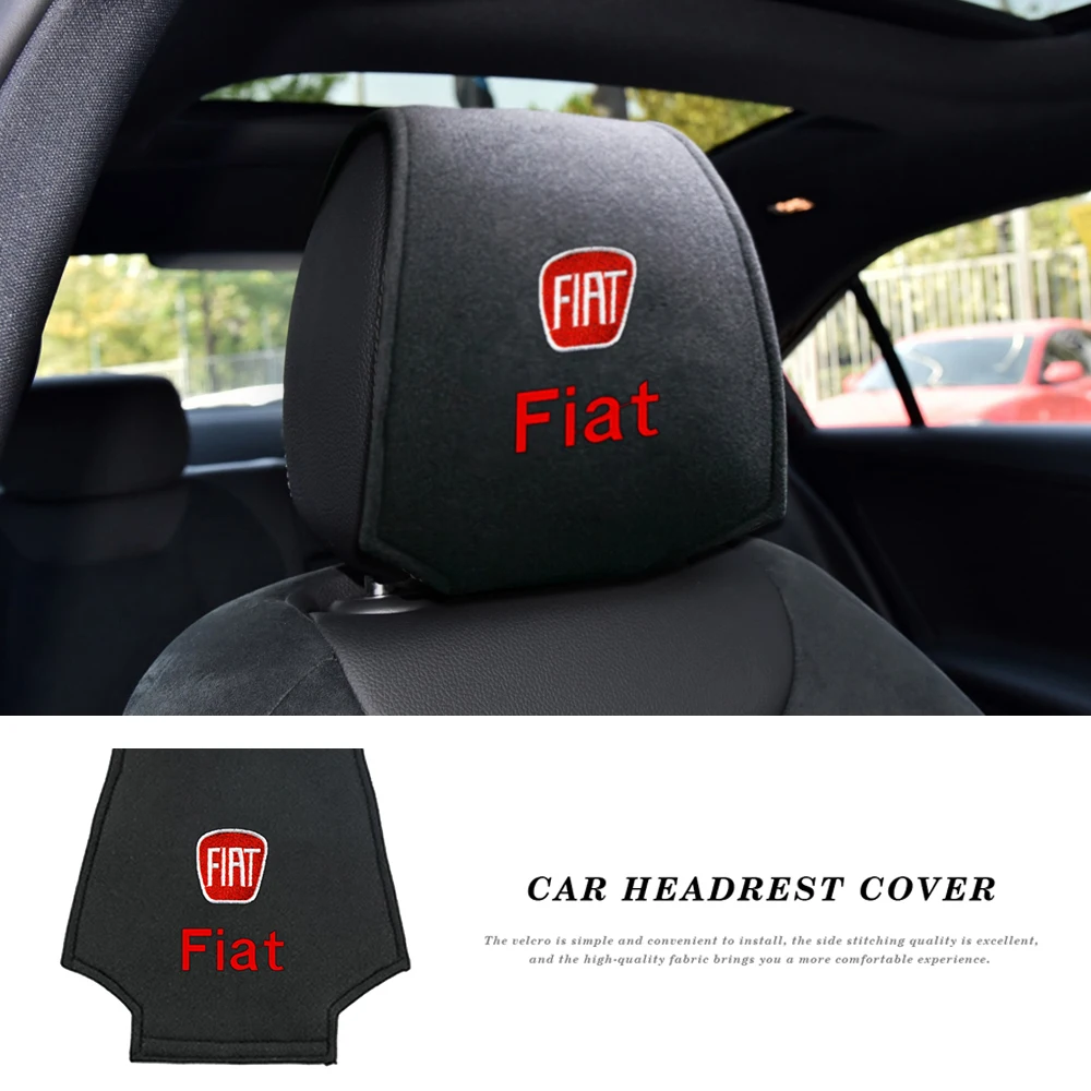 

2pc Auto Headrest Pillow Neck Support Holder Seat Covers Car Styling for Fiat 500 Punto Stilo Ducato Palio Bravo Doblo Panda Bra