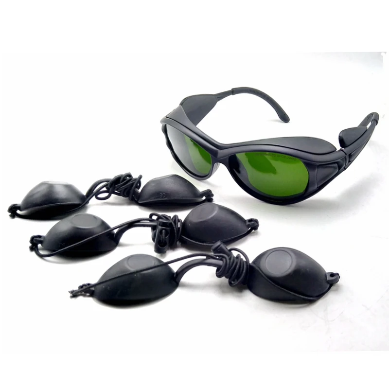 

1pc IPL Cosmetolog Protective Goggles Laser Safety Glasses UV400 Eye Protection OD5+ CE 200-2000nm and 3pcs Eyepatch