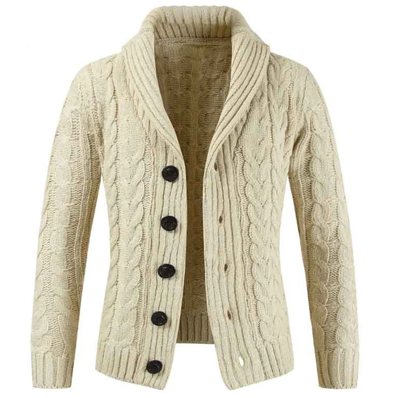 

High Quality Streetwear Men Sweaters Knitted Wool Cardigan Sweaters For Men Plus Size 3XL Mens Sweaters Coats Outerwear New A373
