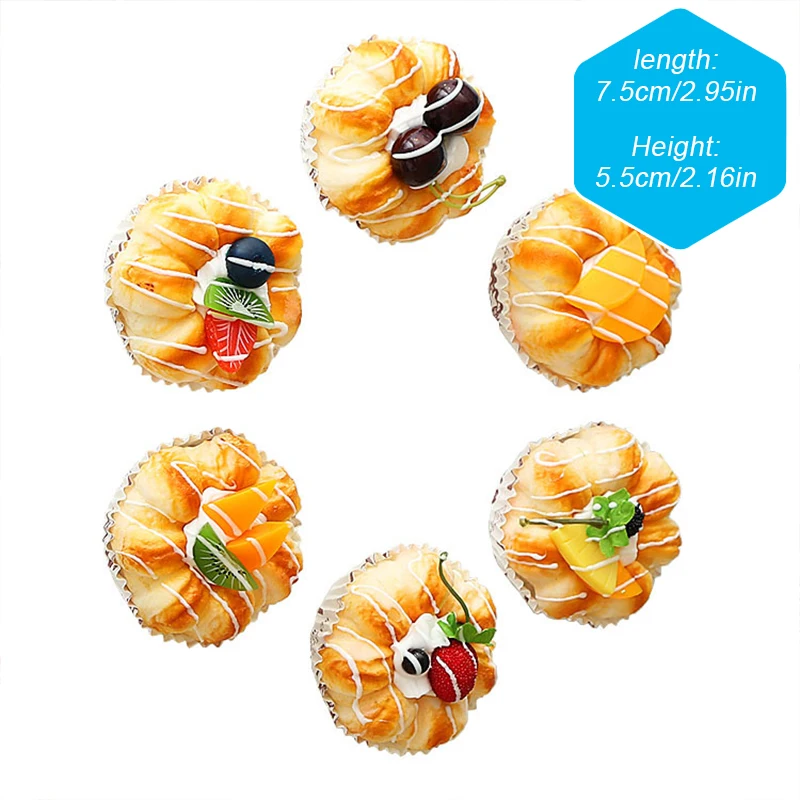 

Simulation Food Magnetic Refrigerator Paste Round Fruit Small Bread Home Decoration Display Window Display Photography Props