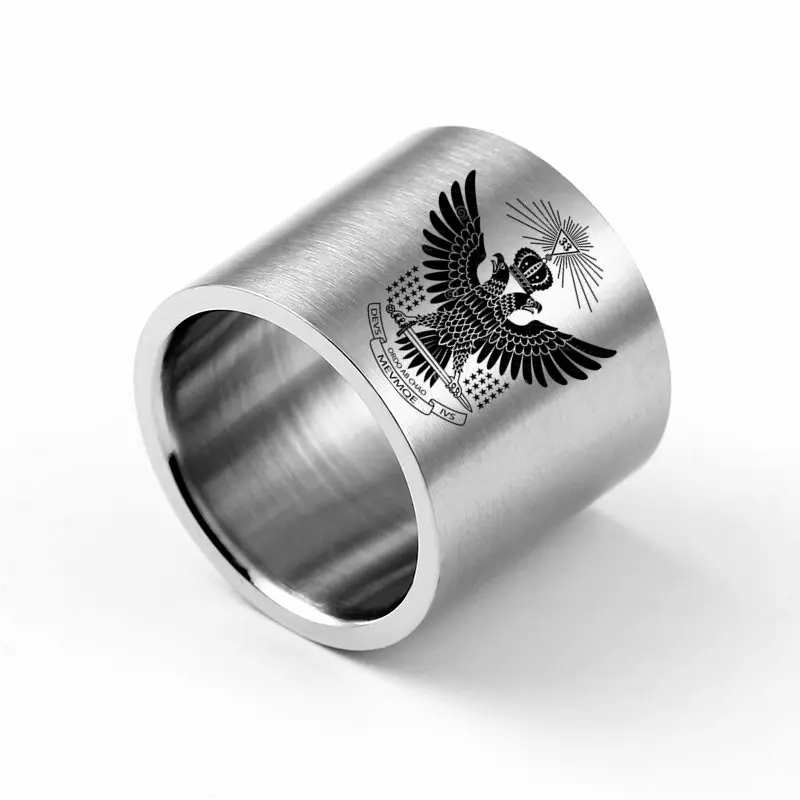 Высокое качество с тусклой полировкой 18 мм Титан кольцо для Для мужчин серебро