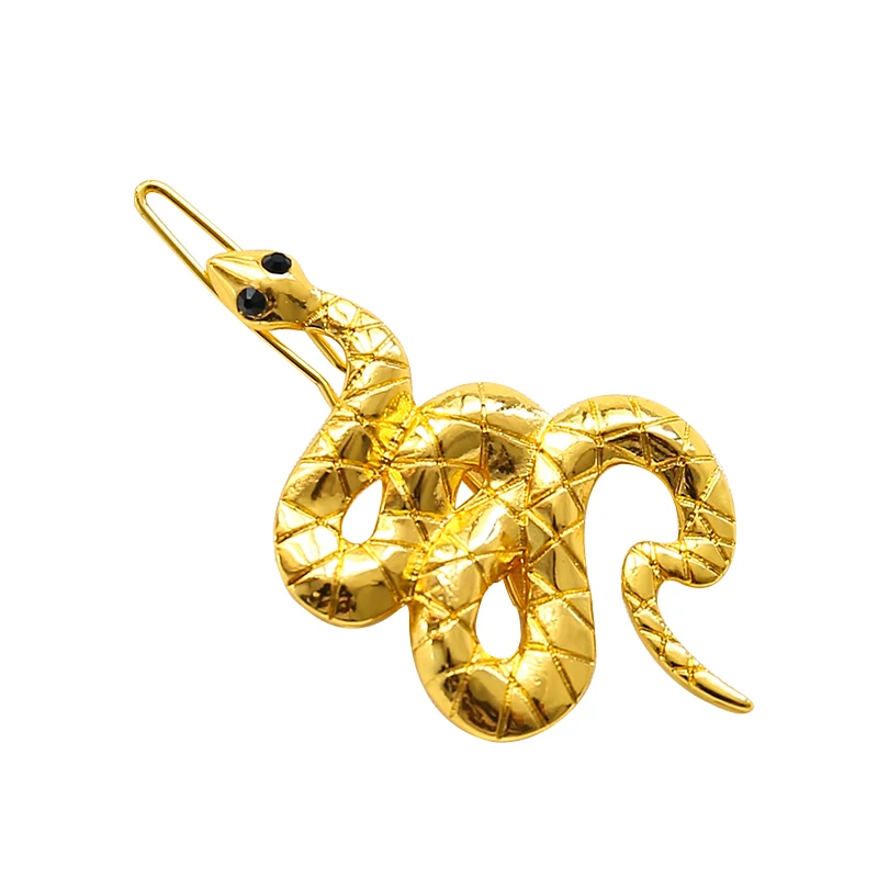 Заколки для волос в стиле панк женские простые золотистые металлические шпильки