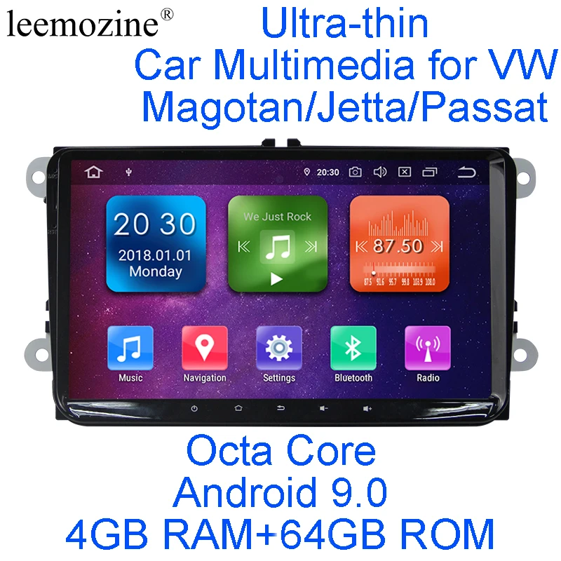 Ультратонкий Android 9 0 Octa Core 4G RAM 2 Din GPS навигация &quotавтомобильный DVD мультимедиа для