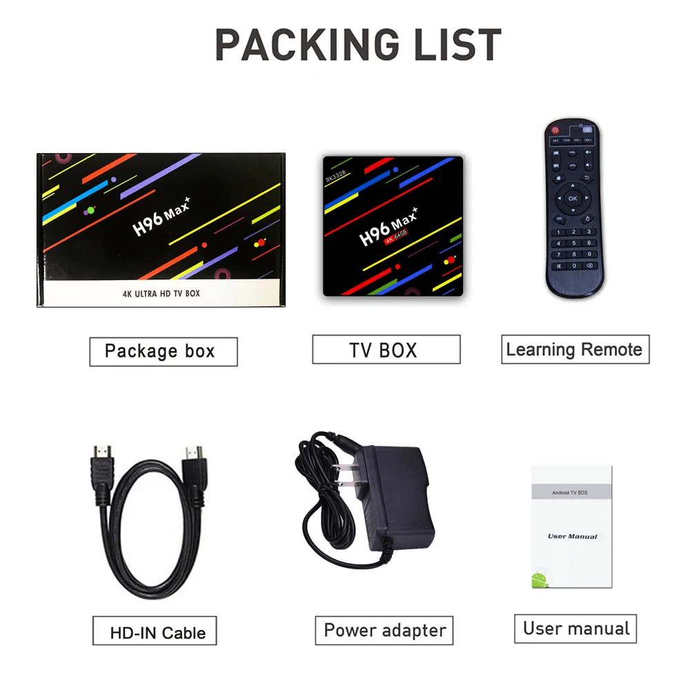 H96 Max Plus Smart Android 9,0 tv Box 4 ГБ 32 ГБ 64 Гб RK3328 медиаплеер 4K голосовой помощник Google Netflix Youtube H96MAX 2GB16GB