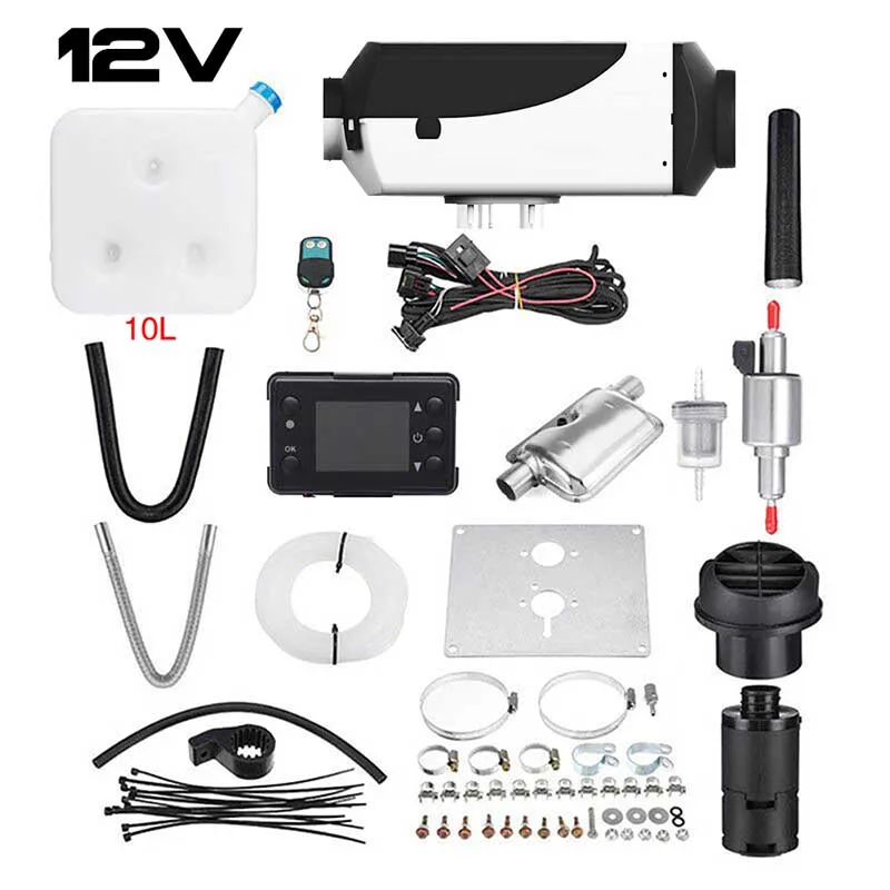 12V Автомобильный обогреватель 5 кВт 12 в воздушный обогреватель стояночный обогреватель с пультом дистанционного управления ЖК-монитор для RV дом на колесах трейлер грузовики лодки - Название цвета: 12V