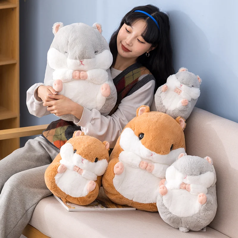 

High Quality Plush Hamster Plush Toy Soft Stuffed Plush Pillow Cushion Cute Kawaii Mouse Kids Doll Birthday Gift For Baby