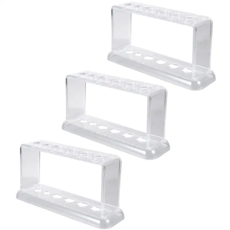 

3Pcs Plastic Test Tube Racks 6 Holes Stand Lab Test Tube Shelfs School Supply