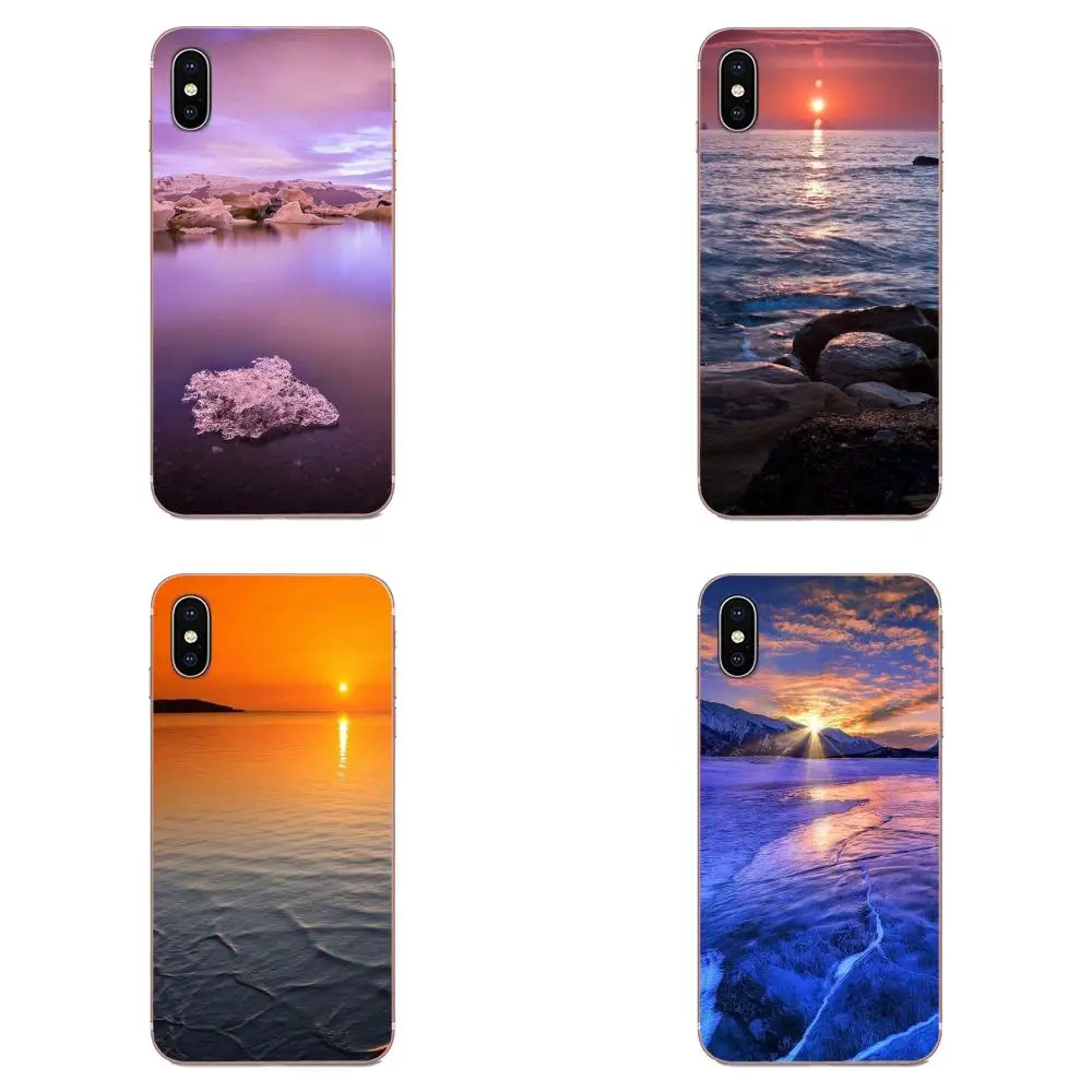 Красивые Чехлы на заднюю панель С закатом защитные для huawei Honor mate Nova Note 20 20s 30 5 5I 5T 7C
