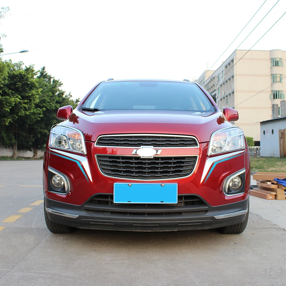 2 шт. хромированные накладки на передние фары для Chevrolet TRAX Tracker 2014 2016|Хромирование|