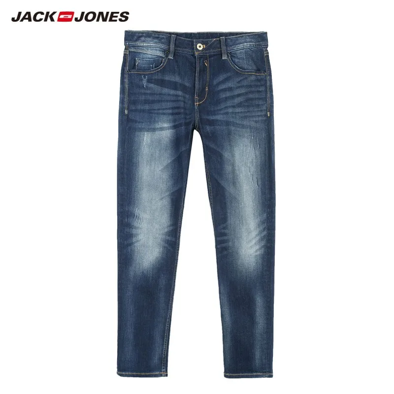 JackJones мужские модные трендовые зауженные Стрейчевые джинсы джинсовые брюки