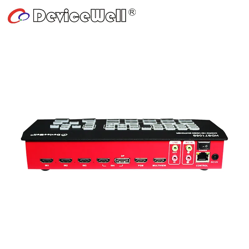 DeviceWell HDS7105S CH видеомикшер HD 4 Кабель HDMI Совместимость 1080P Multiview для Youtube прямые