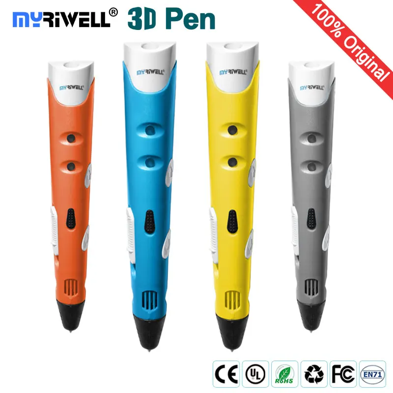 Myriwell 3d Ручка 3d ручки, 1,75 мм ABS/PLA нити, 3 d pen3d модель, Creative3d ручка для печати, лучший подарок для детей DIY креативный, pen-3d