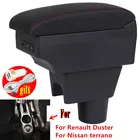 Подлокотник для Renault Dacia Duster, подлокотник для Nissan Terrano, центральный контейнер для хранения, автомобильные аксессуары, интерьер со светодиодной подсветкой USB