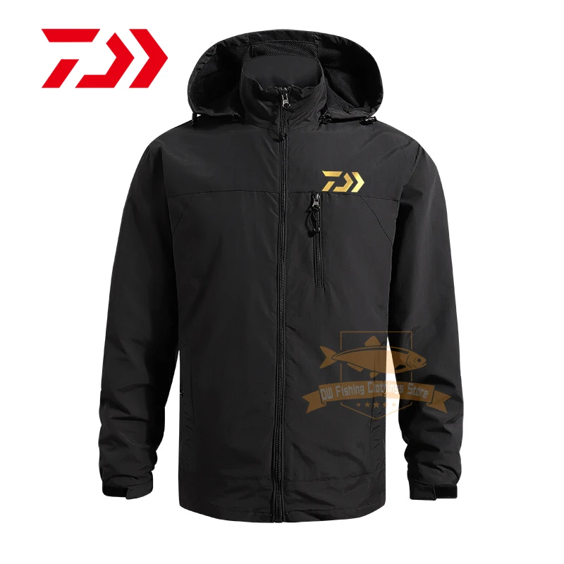 

2021 Daiwa Men Autumn and Winter Fishing Jacket Outdoor Travel Sport Breathable Waterproof Hooded Mountaineering Fishing Jacket
