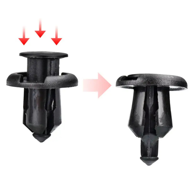 

50pcs Bumper Retainer Clips Nylon Black Replacement Fastener Practical