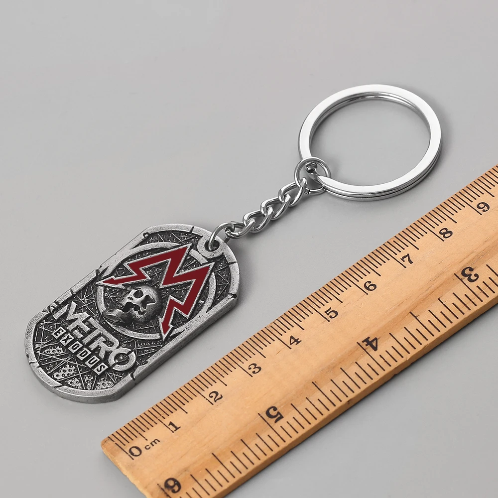 Значок из серии метро: Экзодус винтажный Овальный брелок с черепом бирка модное
