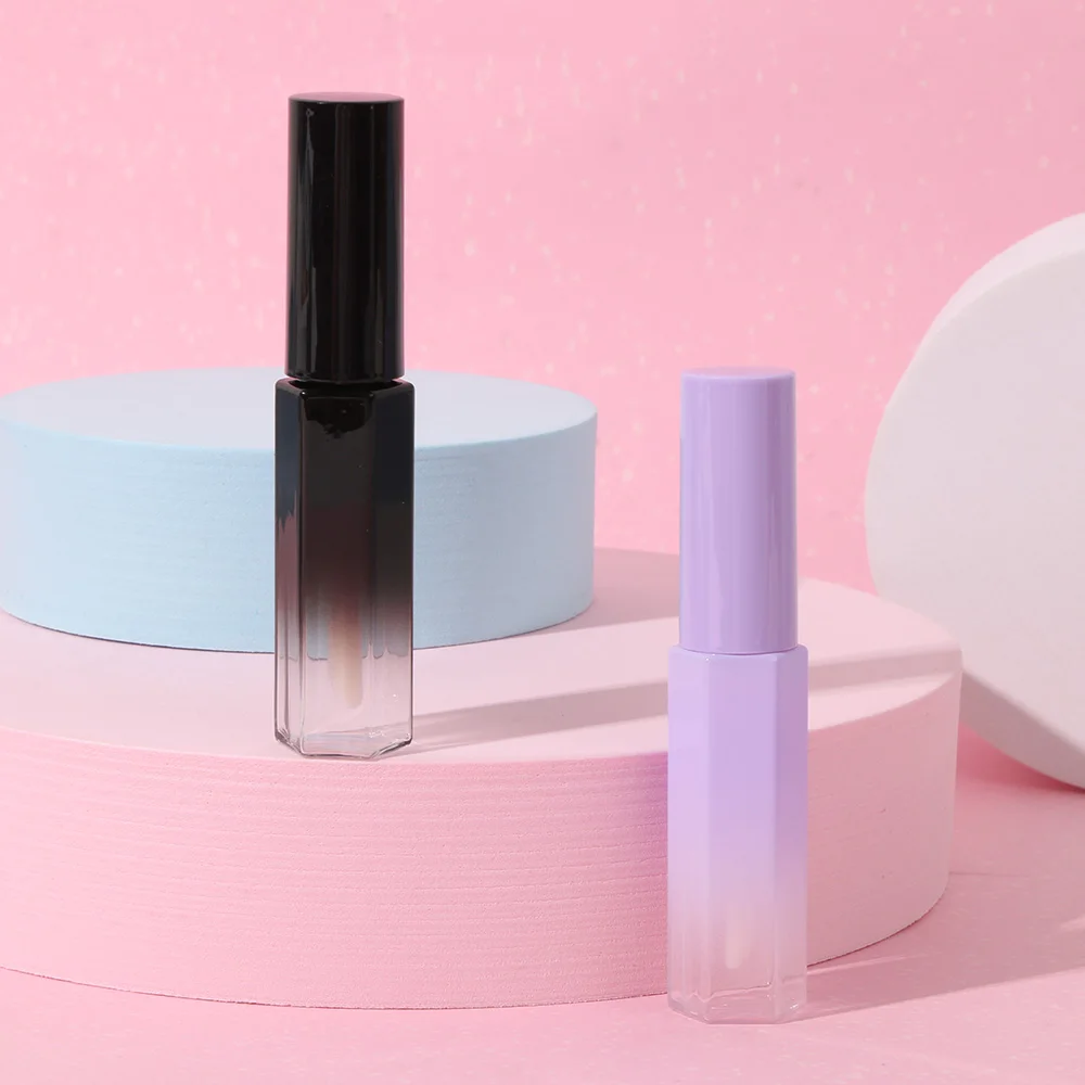 

5 Pieces Gradient Empty Lip Gloss Tube Lip Glaze Containers Plastic Refillable Bottle Container With Brush Wand