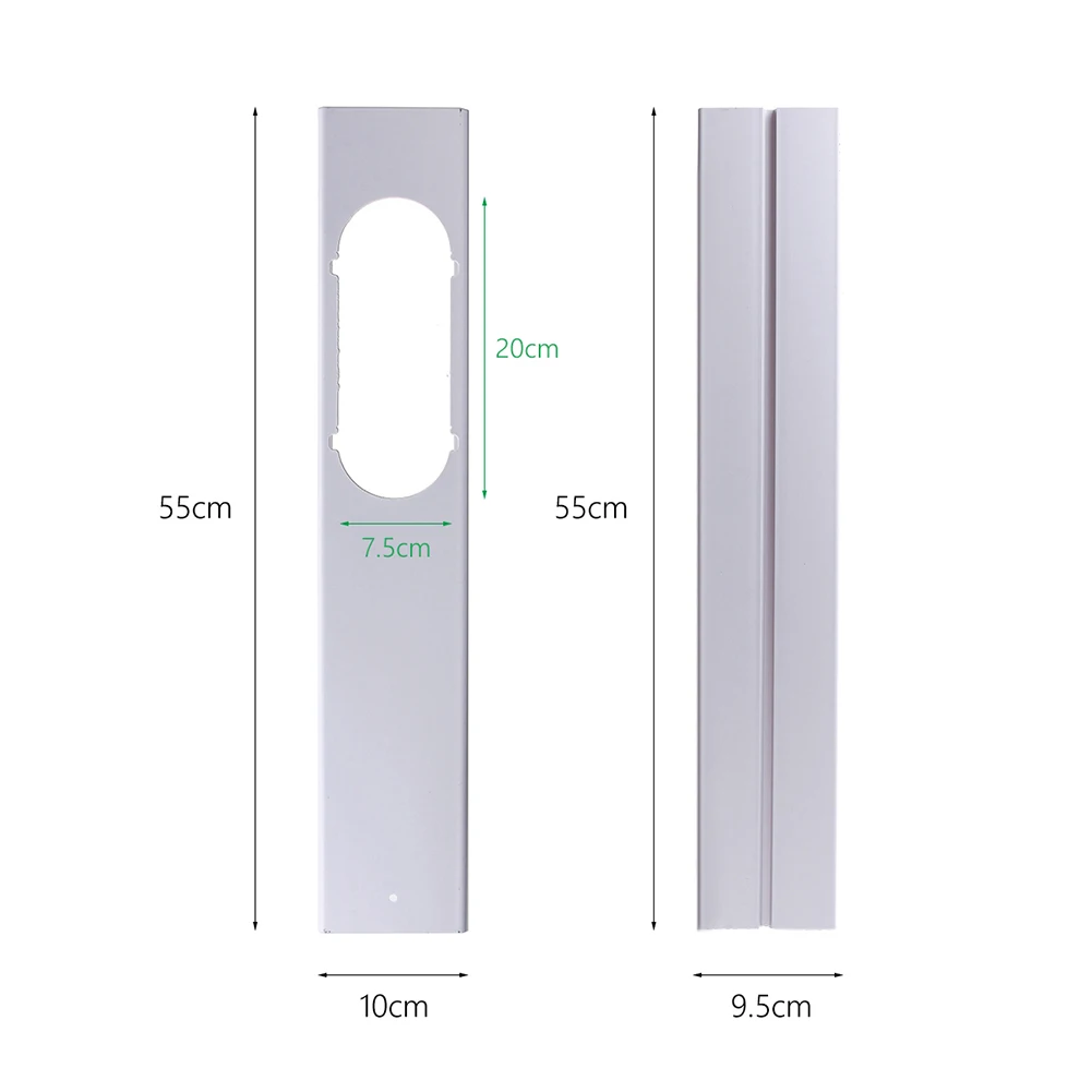 

New 2Pcs 55-110cm Adjustable Light Weight Plastic Window Slide Kit Plate for Portable Air Conditioner Easy to Install