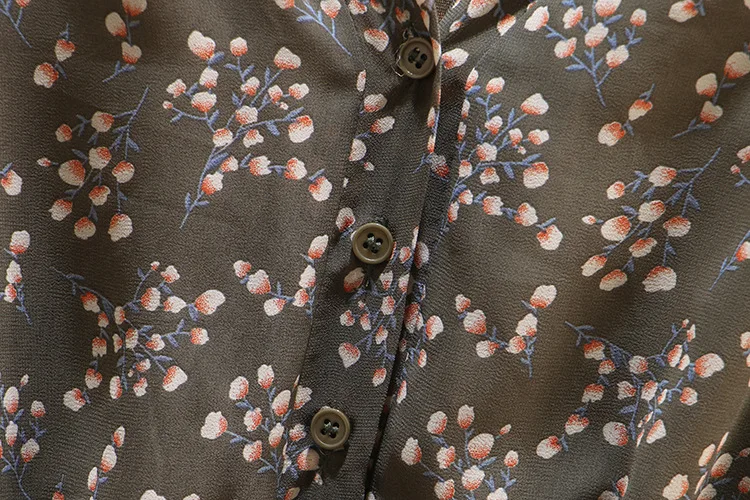 Женское весеннее платье женское шифоновое цельное с цветочным принтом размера