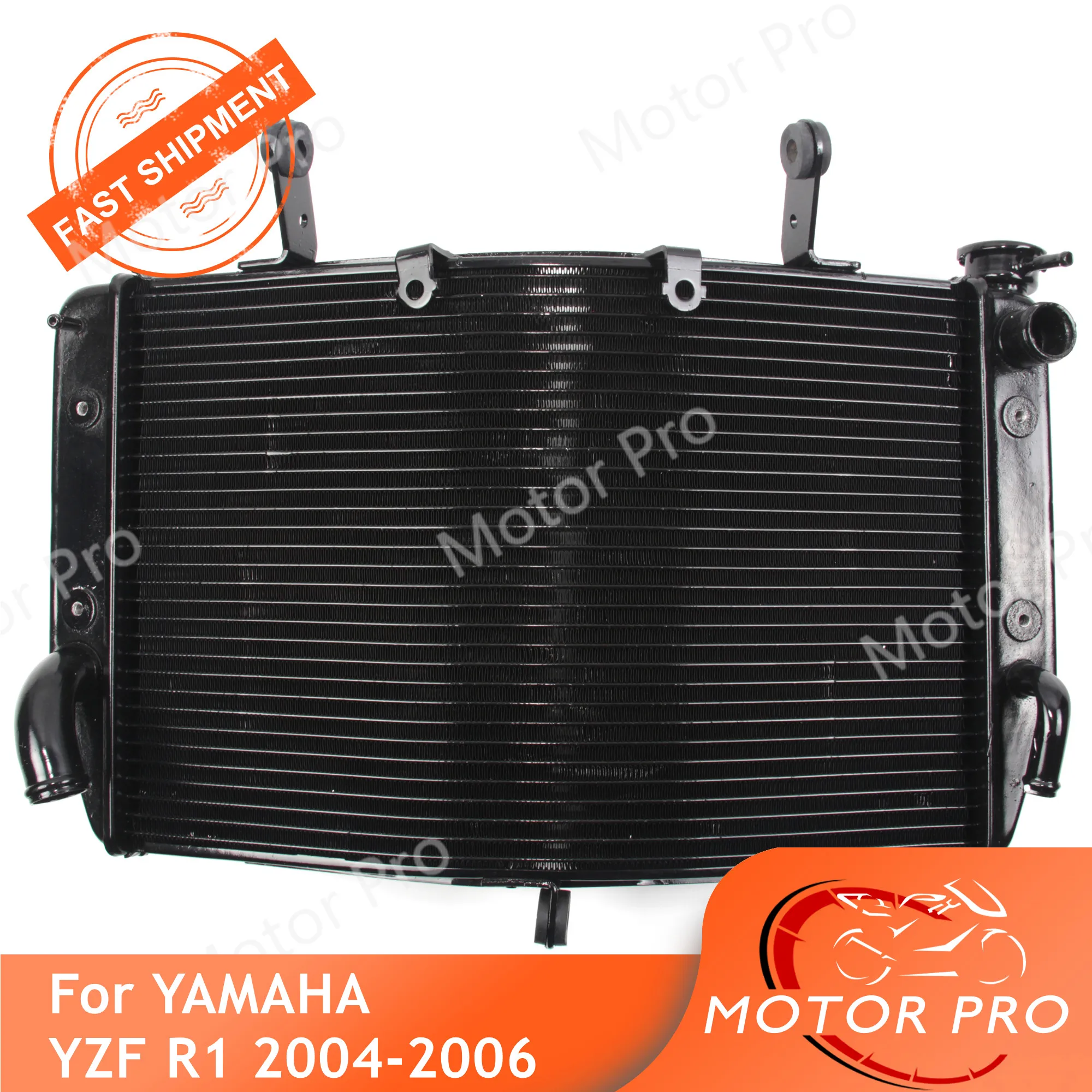 Radiator For Yamaha YZF R1 2004 2005 2006 Cooling Cooler Motorcycle Replacement Accessories YZF-R1 04 05 06 Aluminum Black | Автомобили и