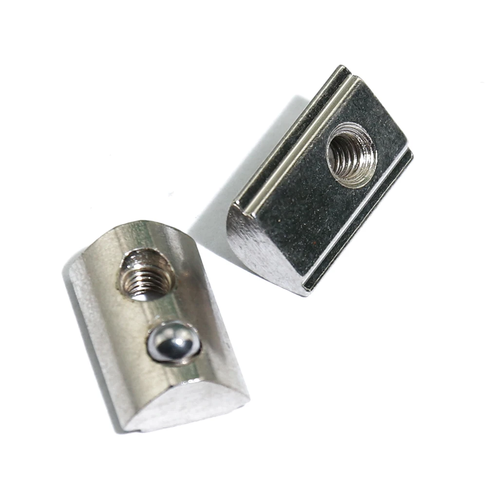 

304 Stainless Steel Extrusion Profile 2020 CNC M4 100pcs M5 100pcs Half Round Elasticity Spring Nut Ball Nut Waterproof