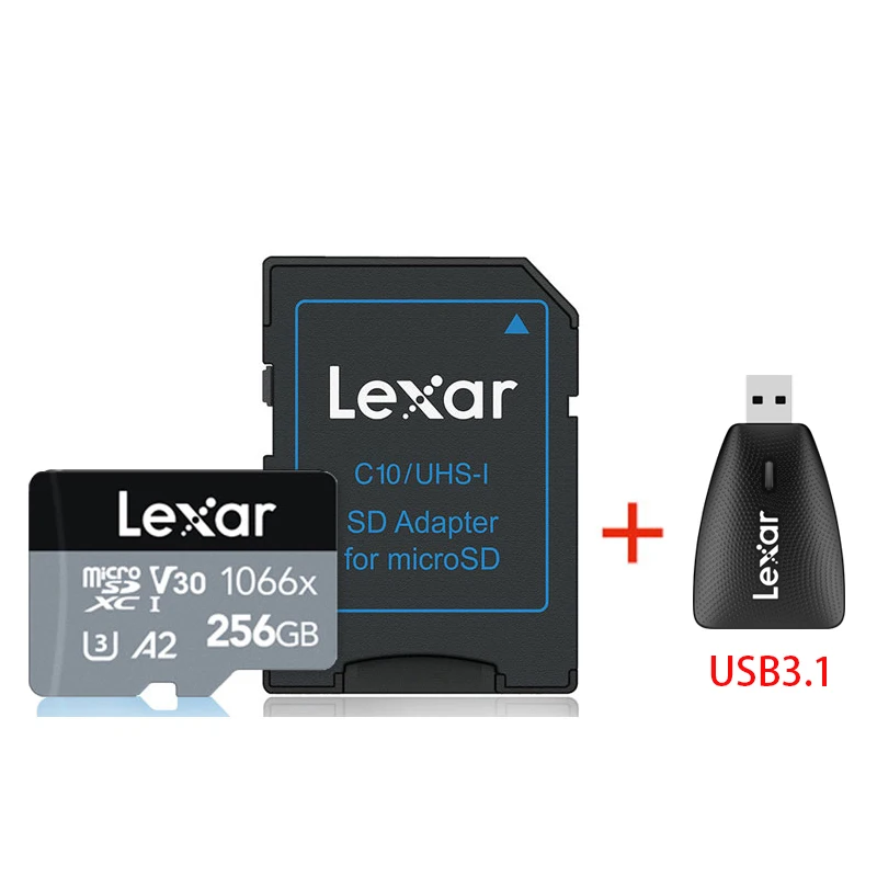 Lexar 1066X высокое Скорость A2 слот для карт памяти Micro SD спортивные Камера Gopro HD 4K