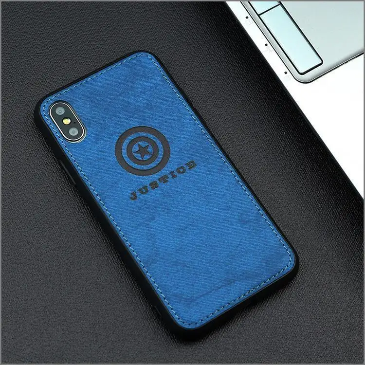 Марвел Мстители ткань чехол для телефона для Iphone 7 8 6 6s Plus X Xs Max Xr паук ткань мягкий чехол DC Вселенная холст силиконовый чехол