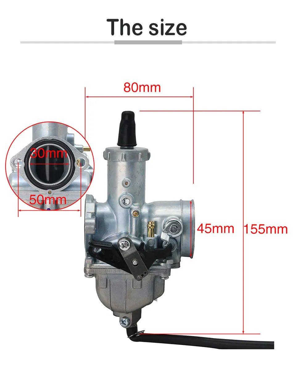 Карбюратор для мотоцикла Mikuni VM26 PZ30 30 мм карбюратор 150-250 куб. См внедорожника