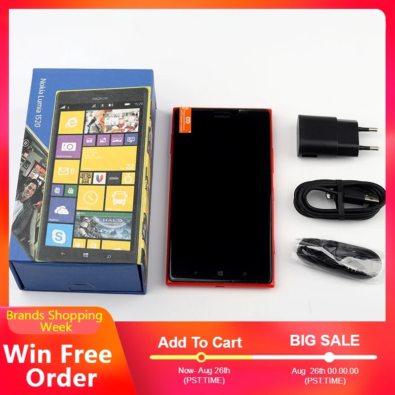 Оригинальный Nokia Lumia 1520 Windows телефон четырехъядерный 2 Гб ОЗУ 16 Гб/32 ПЗУ мобильный 20