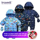 Комбинезон Ircomll с капюшоном 0-2 лет, для девочек и мальчиков, хлопок, цвета в ассортименте