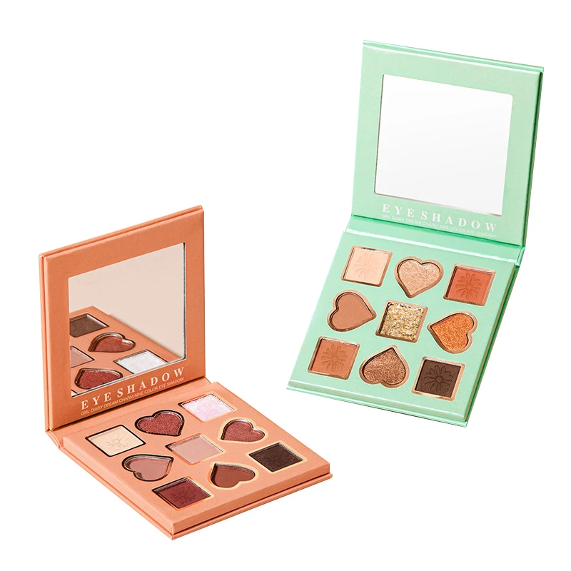 1PC Matte Pearlescent Nine-color Eyeshadow Palette Shimmer High Pigmented Shadows Waterproof Eye Shadow Glitter TSLM2 |