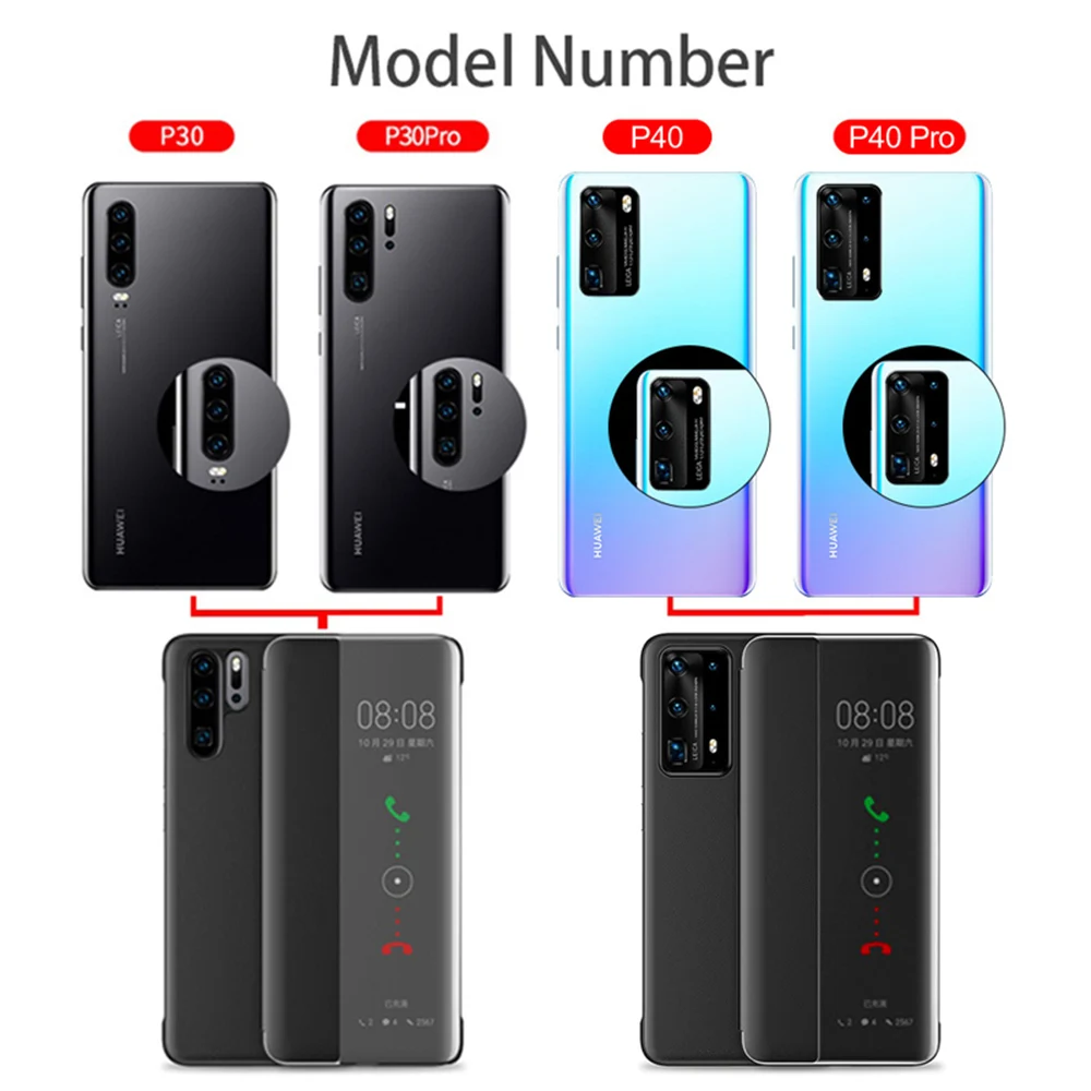 Кожаный чехол книжка для телефона Huawei P40 Pro P30 Lite P20 P 40 30 P40Pro P30Pro 40Pro 30Pro 20Pro