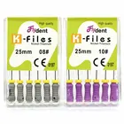 Стоматологические Niti K Файлы для чистки корневых каналов, стоматологические файлы, никель, титан, ручная Чистка корней, стоматология, стоматологический инструмент