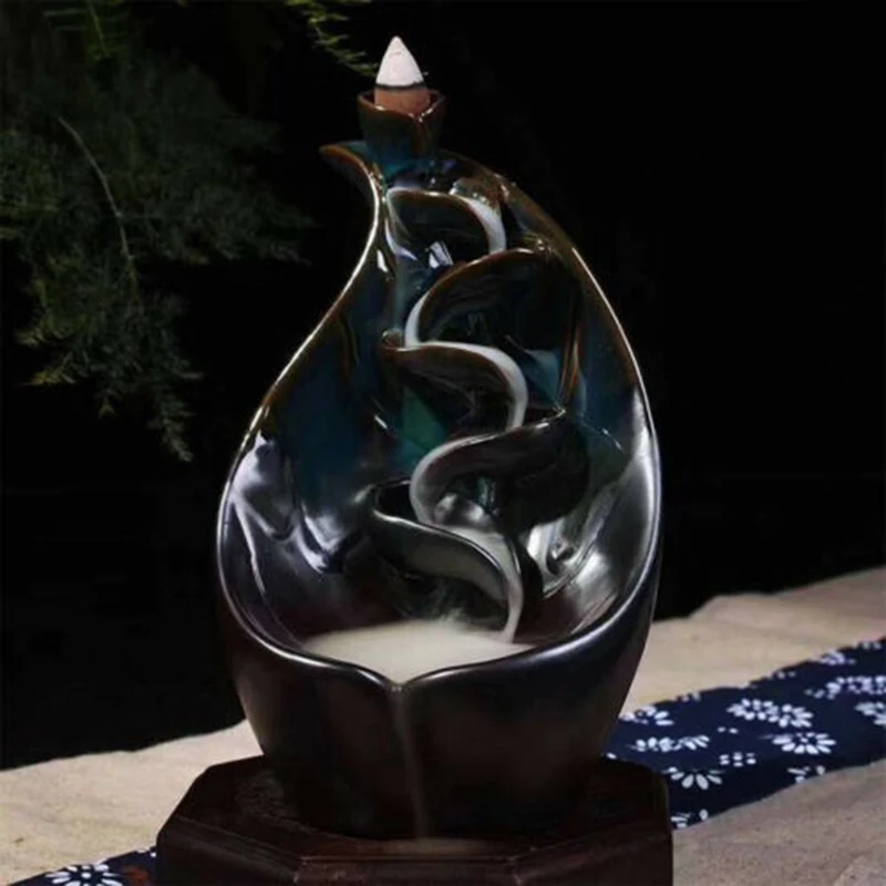 

Mountain River Handicraft Incense Burner Holder Backflow Ceramic Censer Holder