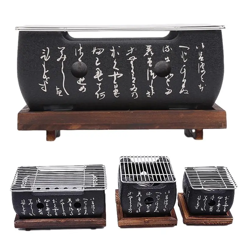 Портативный японский гриль барбекю угольные Грили из алюминиевого сплава для