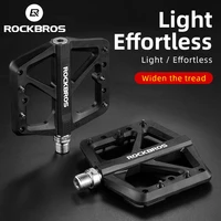 rockbros mountain bike du bearing lock pedal nylon bicycle pedals aluminum alloy widen area ultralight cycling accessories