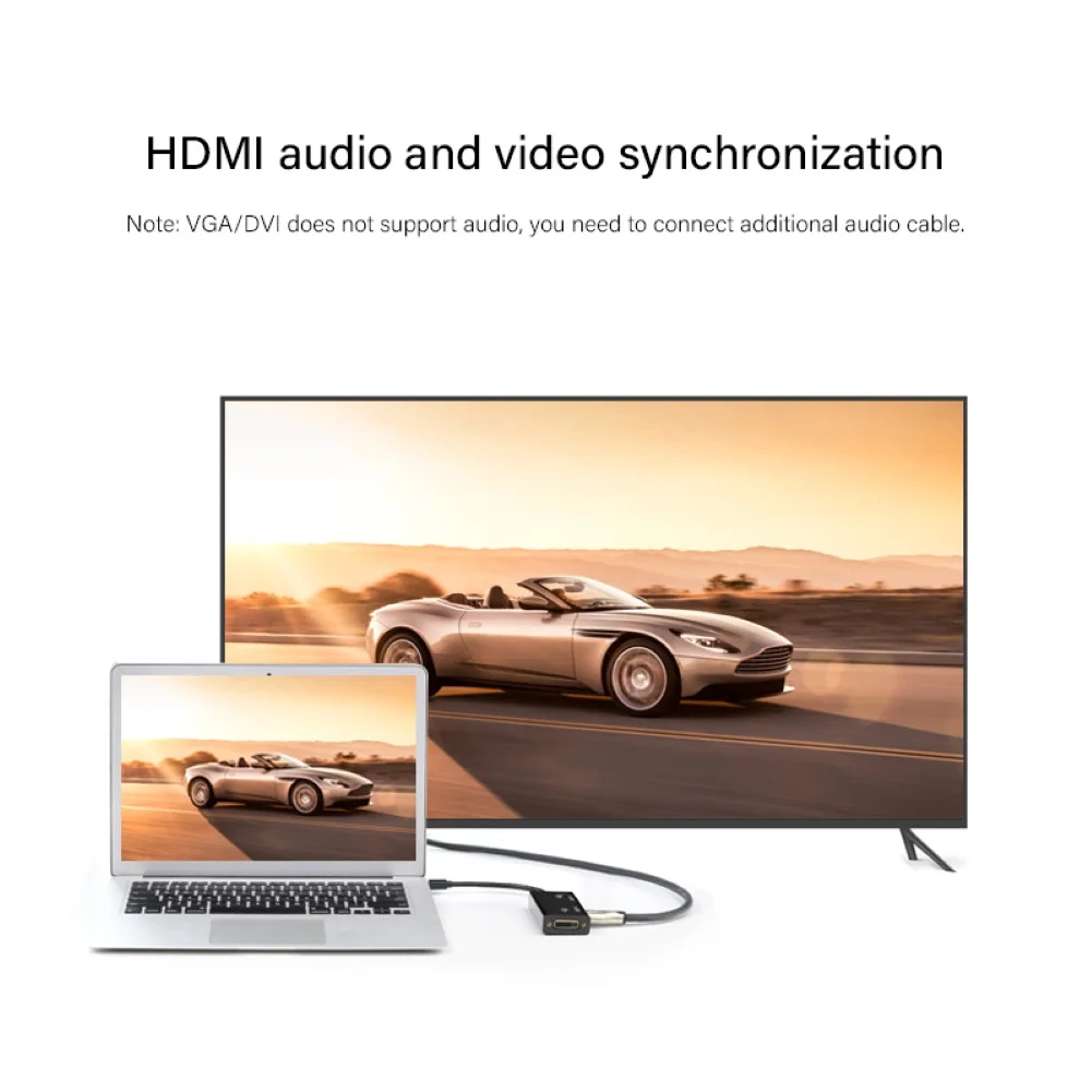 Портативный Micro USB Mini 1080P DP к HDMI VGA DVI кабель адаптер конвертер для Macbook Pro удобный в