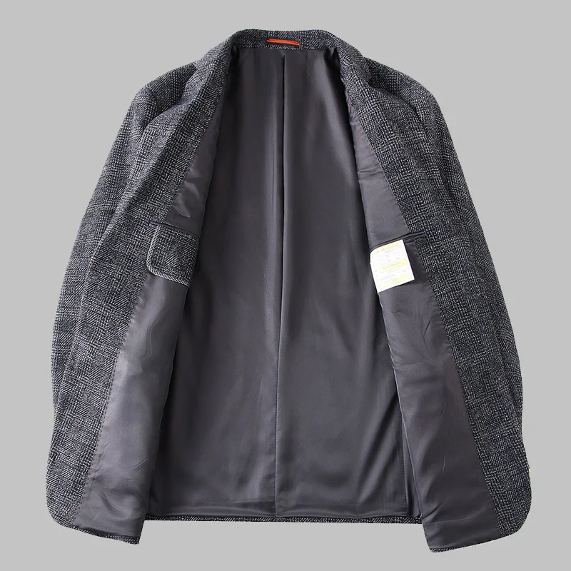 Мужской однобортный Блейзер весенний повседневный костюм в клетку 2020 большие