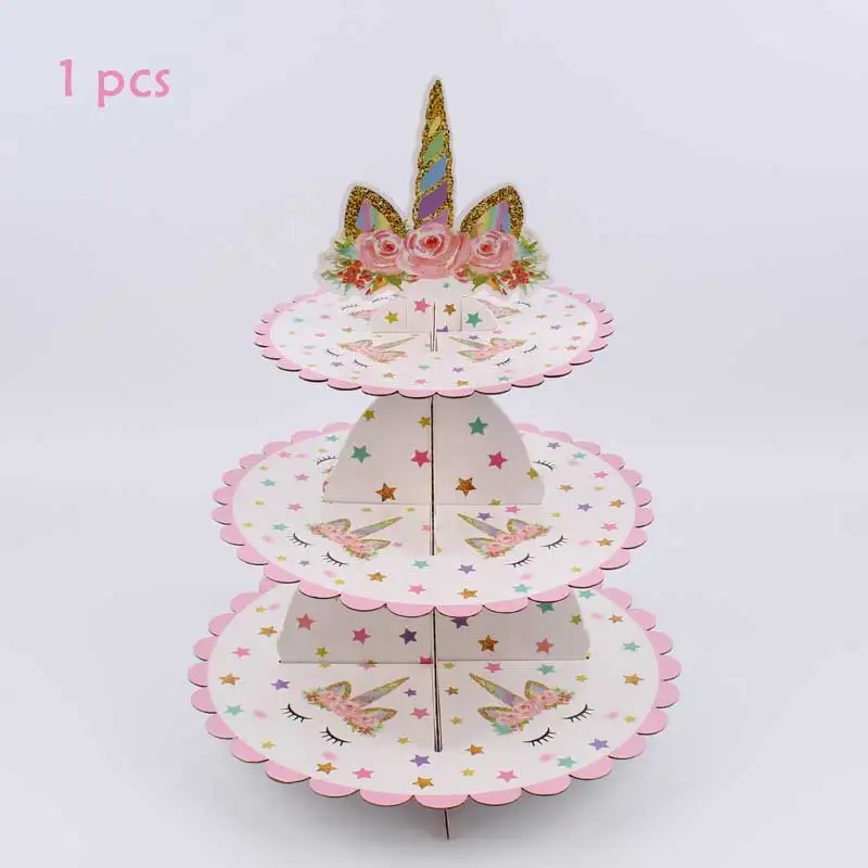 31 шт./компл. посуда с единорогом для темативечерние Детский праздник тарелки