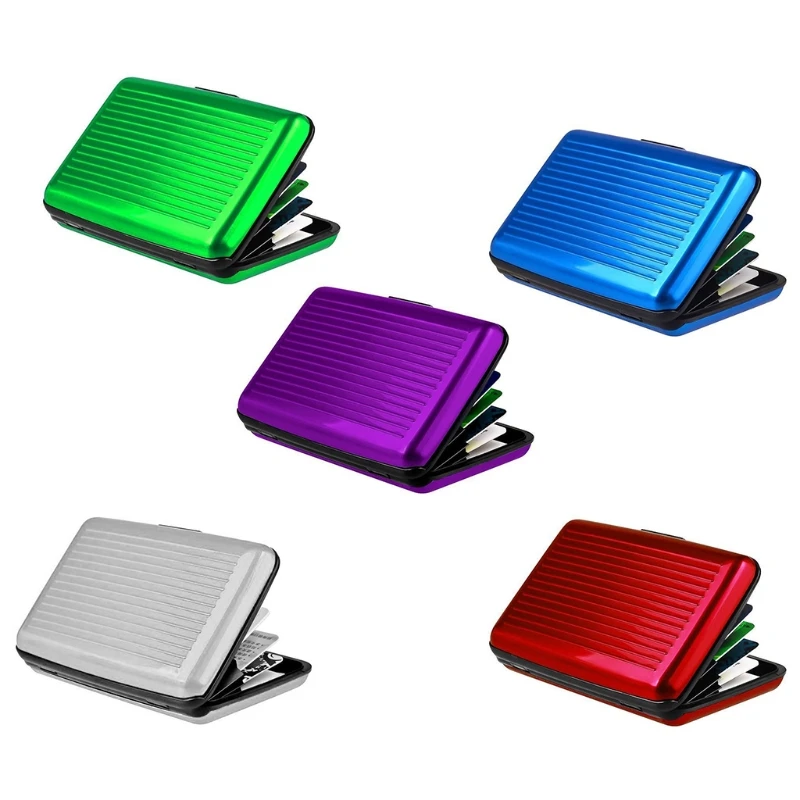 

Aluminum Business ID Credit Card Holder Pocket Case Purse Wallet Organizer