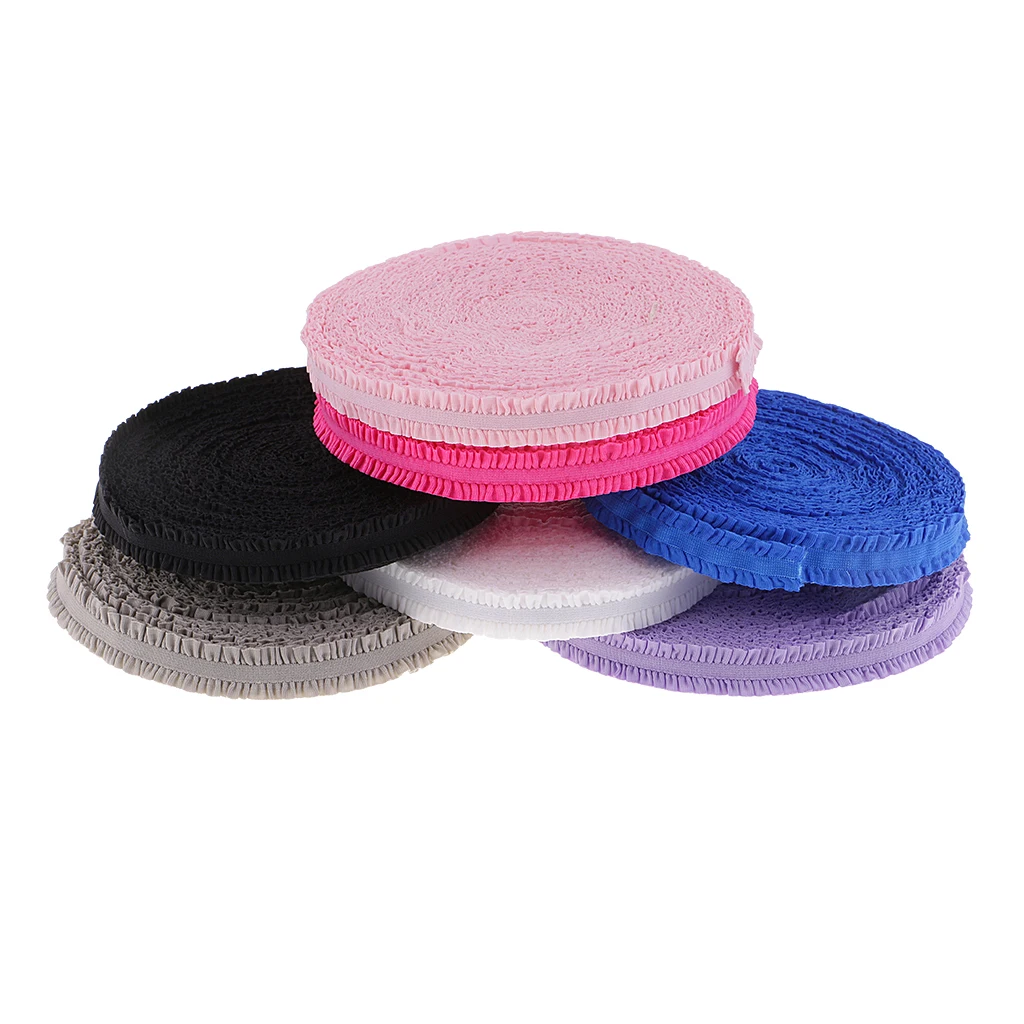 

1 Roll 13mm Lace Elastic Spandex Band Multirole Pleated Lace Ribbon for DIY Clothes Decor